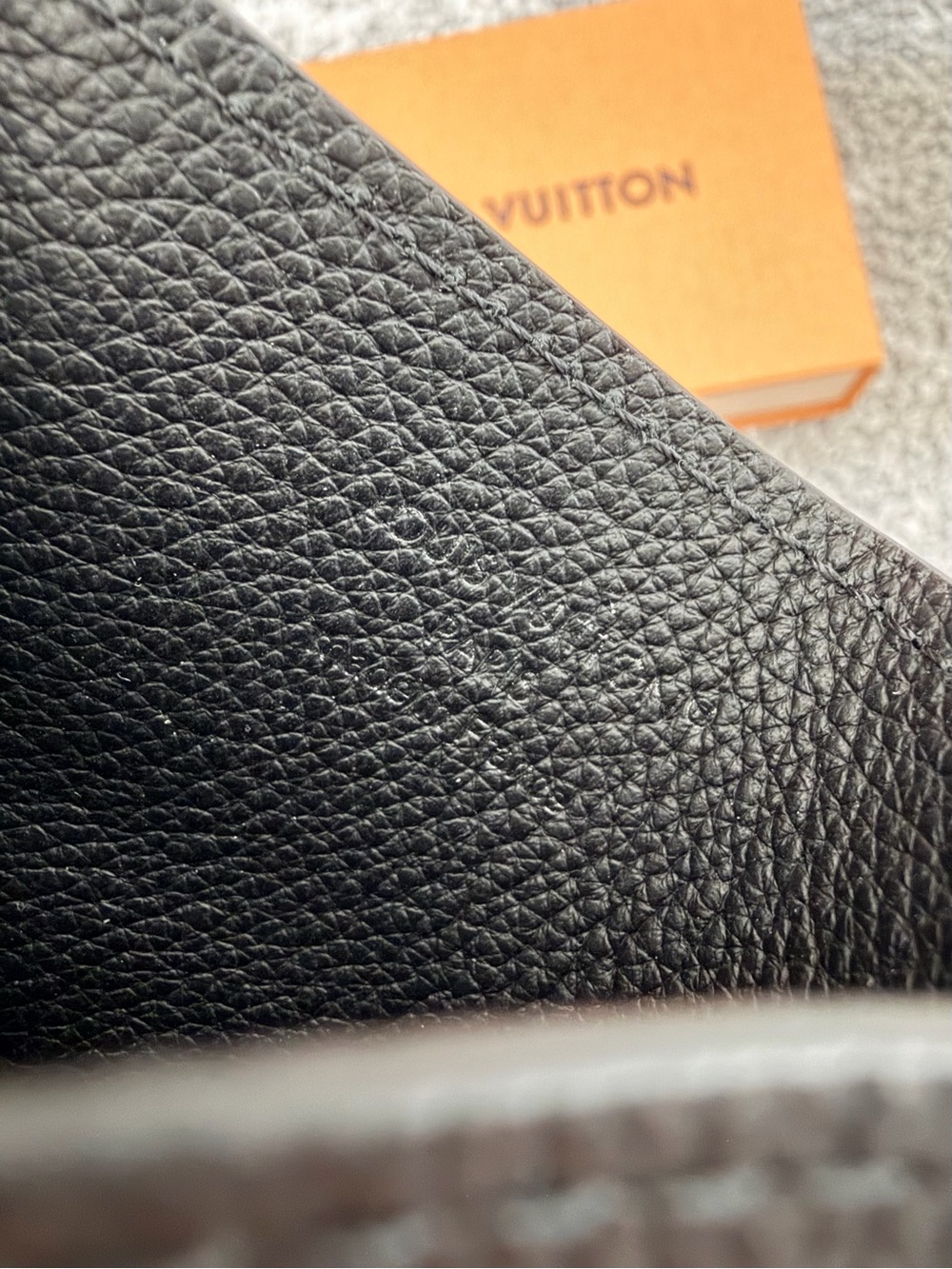 Louis Vuitton Black Embossed Monogram Card Holder - Picture 6 of 6